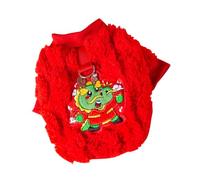 Abaodam Warm Dog Winter Clothes with Harness Hook Chinese Year Dragon Pattern Pet Costume for Dogs for Walking Running and Outdoor Activities