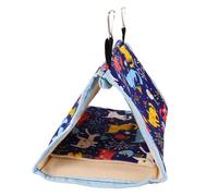 Abaodam Warm Soft Fabric Hanging Bird Nest Hammock for Parrots Medium Triangular Snuggle Tent with Cushion Cozy Bed for Cage Easy to Install and Clean Decorative Pet Bird House