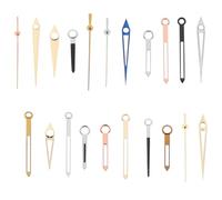 Abaodam Watch Hands Set for Clock Movement Replacement, Lightweight Aluminium and Plastic Minute and Hour Pointers, Portable and Easy to Install for Watch Repairers