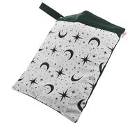 Abaodam Water Resistant Diaper Storage Bag with Double Zippered Pockets Large Capacity Wet Dry Organizer for Stroller Hanging Nappy Pouch for Boys