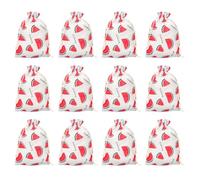 Abaodam Watermelon with Sturdy Drawstring 12pcs Cotton Linen Party Favors Bags Party Drawstring Bags and Easy to Carry Design for Jewelry and Cosmetic Storage at Birthday