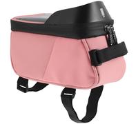 Abaodam Waterproof Bike Phone Bag with TPU Front Frame Mount Cycling Pouch for Cycling Pouch for Women Multifunctional Bicycle Phone Holder Pink