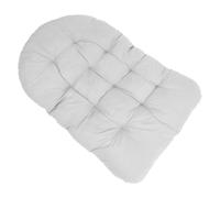 Abaodam Waterproof Hanging Egg Chair Cushion with Back Support, Tufted Removable Outdoor Seat Pad for Garden Swing, Light Grey Hanging Lounge Chair Cushion