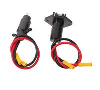 Abaodam Waterproof Quick Release Power Plug for Trolling Motor and Motorized Boats, Plastic Three Wire Boat Mount Socket with Cover, Stable Electrical Flow for Harsh Marine Environments