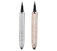 Abaodam Waterproof Self-Adhesive Eyeliners Diamond Glitter Pen, 2Pcs Pearl Rose Gold with Quick-Drying Formula for Women’S Eye Makeup
