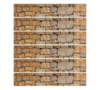 Abaodam Waterproof Self-Adhesive Stair Stickers 6pcs PVC Material with Simulated Stone Pattern Easy to Operate Decorative Decals for Kitchen and Bathroom Stairs