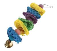 Abaodam Wear Resistant Wooden Parrot Hanging Chewing Bird Cage Plaything for Parakeets Cockatiels Conures Natural Shredding Swing for Bird Exercise and Entertainment