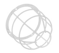 Abaodam White Iron Detector Cover for Fire Alarms with Wire Mesh Protective Guard, Sturdy and Sl esign Offering Comprehensive Protection against Damage, for Commercial and Hotel Use