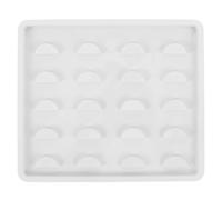 Abaodam White Plastic False Eyelash Tray Storage Box with Snug Fit and Security Features Eyelash Packaging Case for Individual Use