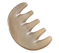 Abaodam White Yak Horn Thickened Massage Comb for Scalp Care Handheld Scraping Tool with Rounded Smooth Edges for Hair Massage and Meridian Therapy Portable and Comfortable for Family Use