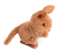 Abaodam Wind-up Plush Kangaroo Interactive Jumping Animal Clockwork for Creative Play and Adventure Development