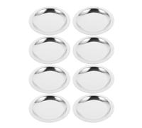 Abaodam Wine Multi-function round Bottle Mats with Non- Design Stainless Steel 8pcs Simple and Generous Style Silver Drink Set for Hotels and Family Living Rooms