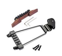 Abaodam Wire-plate Bridge for String Jazz Guitar Height Adjustable Tailpiece Black Rosewood Material for Archtop Guitar Bridge