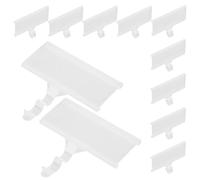 Abaodam Wire Shelf Label Holder 20Pcs Plastic Clips for Shopping Mall and Retail Store Price Tag Organisation