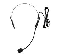 Abaodam Wired Headworn Speaking Headset Microphone with Advanced Technology and Comfortable Design for Tour Guides and Public Speaking in Black Plastic and Iron