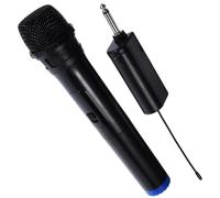 Abaodam Wireless Handheld Microphone for Boys and Girls and Karaoke with Super Long-distance Reception, Easy to Use Plastic Cordless Mic for Home and Holiday Singing in Black, Frequency