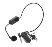 Abaodam Wireless Headset Microphone for Teachers 2.4g Plastic Head-mounted Microphone Wireless Tour Guide System Headset for Teaching and Stage Performance