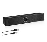 Abaodam Wireless Soundbar with Subwoofer in Black Plastic for Home Theater and Television Sound Bars System with High-definition Stereo Sound