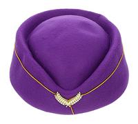 Abaodam Women Flight Attendant Hat Stewardess Hat Air Hostess Hat for Christmas Halloween Cosplay Costume Accessories