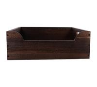 Abaodam Wood Cat Litter Box Large with Stain-Resistant Solid Wood, Open Pan for Indoor and Senior Cats, Corner Toilet Suitable for Home and Travel Use