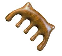 Abaodam Wood Craft Five-Tooth Cat Massage Comb for Scalp and Meridian Relaxation, Handheld Wooden Body Massager Tool for Head and Neck Wellness