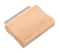 Abaodam Wood Groom Brush Dogs Cats Ergonomic Metal Grooming Tool for Easy Handling Professional Deshedding Cleaning Brush Comfortable Grip Effortless Grooming