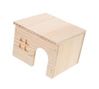 Abaodam Wood Hamster House Hideout Ladder Platform Small Animal Bed for Hamster Maze House Toys