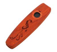 Abaodam Wood Kazoo Musical Instrument Red Rosewood Peacock Pattern Wind Instrument for Boys and Girls and Adults Professional Performance Grade Wooden Kazoo Flute