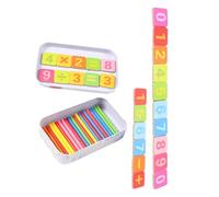 Abaodam Wooden Arithmetic Counting Rods Educational Math Set for Kindergarten and Primary School Learning, Colorful Mathematical Teaching Aid for Number Recognition and Counting Games