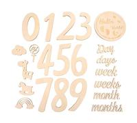 Abaodam Wooden Baby Birthday Creative Baby Age Mile Keepsakes Wall Art Baby Shower Wall Decor Elements