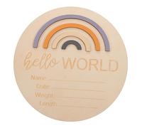 Abaodam Wooden Baby Name Sign for Nursery with Writeable Surface and Monthly Milestone Cards Photo Prop for Newborn Announcement and Memorable Moment Recording at Home