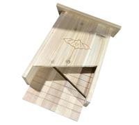 Abaodam Wooden Bat House Outdoor Bat Box for Garden with Handmade Wood Construction and Simple Appearance Suitable for Yard Decor and Wildlife