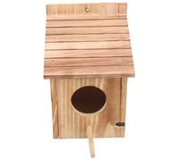 Abaodam Wooden Bird House for Outdoor Hanging Nest Pet Art Adornment Breeding Box for Backyard Decor Natural Safe Home for Parakeets
