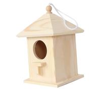 Abaodam Wooden Bird House for Small Birds Outdoor Hanging Hook Sturdy Wooden Nesting Box for Garden and Patio Use