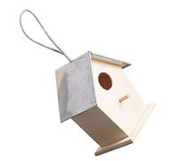 Abaodam Wooden Bird House Nesting Box for Garden Decorative Hanging Bird Feeder Attract Hummingbirds Enhance Outdoor Spaces with Natural Design Durable Construction