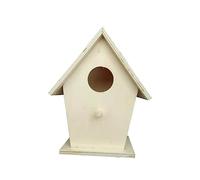 Abaodam Wooden Bird House with Roof for Outdoor Garden Nesting DIY Bird Nest Box for Swallows and Animals Natural Wood Color Hanging Birdhouse From Window
