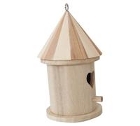 Abaodam Wooden Bird Nesting Box for Garden and Balcony Unfinished DIY Bird House with Heart-shaped Door Safe Wood Material Indoor and Outdoor Use