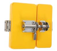 Abaodam Wooden Busy Board Door Lock for Safe Educational Sensory Activity for Fine Motor Skills Development Smooth Sanded Yellow DIY Montessori