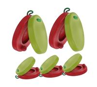 Abaodam Wooden Cartoon Castanets for Kids 5pcs Rhythm Clappers Educational Percussion Instruments for Early Learning Classroom Rewards Fun Musical Toys