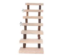 Abaodam Wooden Chinchilla Climbing Ladder Pet for Hamsters Small Animals Stairs Shape Encouraging Exercise and Developing Balance Gift for Your Hamster Pet Playground Random Color