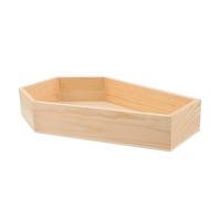Abaodam Wooden Coffin Tray Gothic Elegant Design, Decorative Snack and Candy Serving Tray for Halloween Setup and Party Supplies, Coffin Shaped Wooden Display Platter