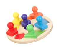 Abaodam Wooden Disk Shaped Color Matching for Educational Geometry Sorting Plaything with Premium -resistant Design Cognitive Development Game for Preschoolers