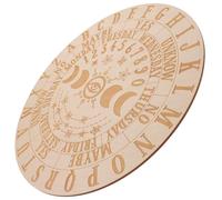 Abaodam Wooden Divination Board Decorative Pendulum Message Plate 9x25cm Creative Symbol Craft for Home Decor and Fortune Telling Games