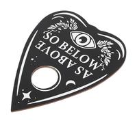 Abaodam Wooden Divination Board Pendulum Alphabet Tarot Tool for Wicca Meditation and Fortune Telling Accessories, Heart Shape, Suitable for Spiritual Games and Metaphysical Practices