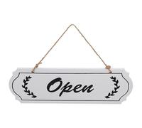 Abaodam Wooden Door Sign Double Sided Sign Nordic Minimalist Style with Easy Installation and Open Close Indicator Hanging Jute Rope for Hotels and Business Windows Decoration