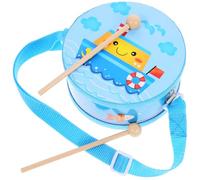 Abaodam Wooden Double-Sided Hand Drum with Drumsticks for, Cartoon Percussion Instrument Set, Early Educational Musical for Boys and