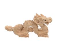 Abaodam Wooden Dragon Figurine Decorative Dragon Ornament Symbolising Luck and Prosperity Unique Craft Decor for Office and Home Display