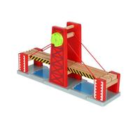 Abaodam Wooden Drawbridge Train Track Bridge Compatible with Thomas and Wooden Railway Elevating Railway Play for Boys and Enhances Puzzle Track Fun and Imaginative Racing