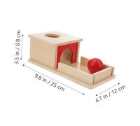 Abaodam Wooden Educational Interactive Box for Play Wooden Ball and Box Enhances Social Skills and Creativity for Boys