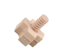 Abaodam Wooden Educational Screw for Geometrical Shapes Matching with Nuts and Screws Safe Water Paint Material Enhances Hand-eye Coordination and Shape Cognition